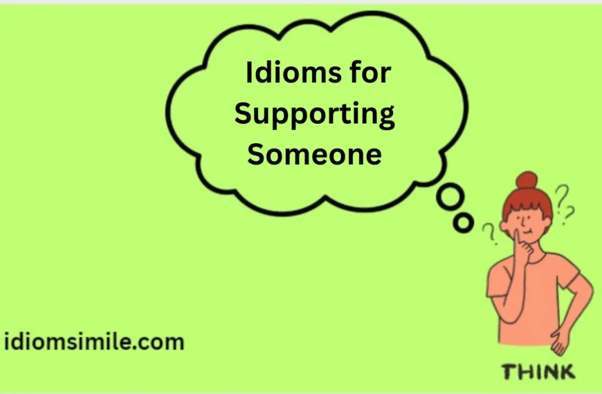 Idioms for Supporting Someone