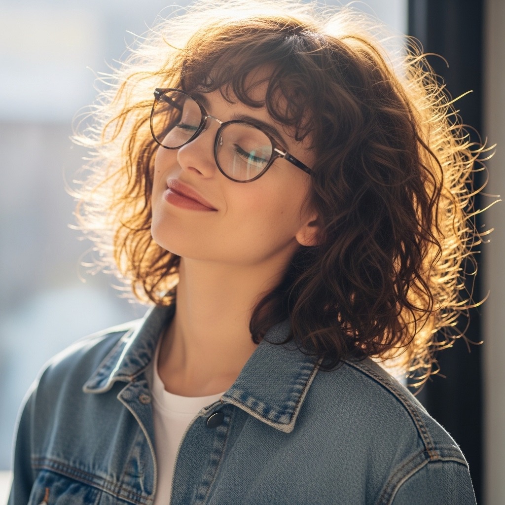 Messy Shoulder Length Curls