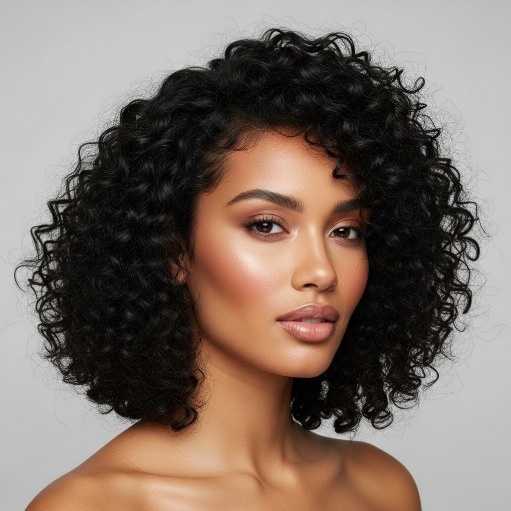 Shoulder Length Curly Bob