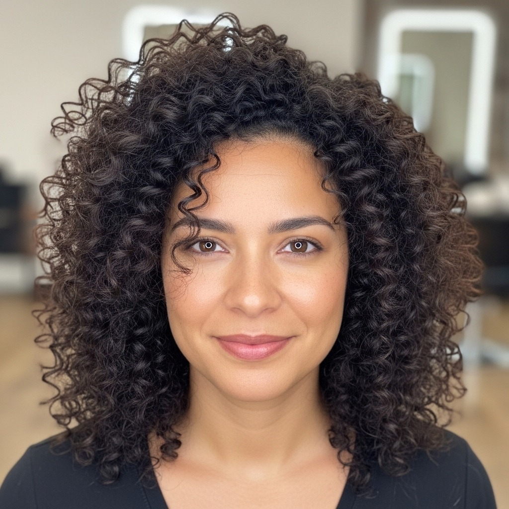 Shoulder Length Curly Hair for Thick Hair