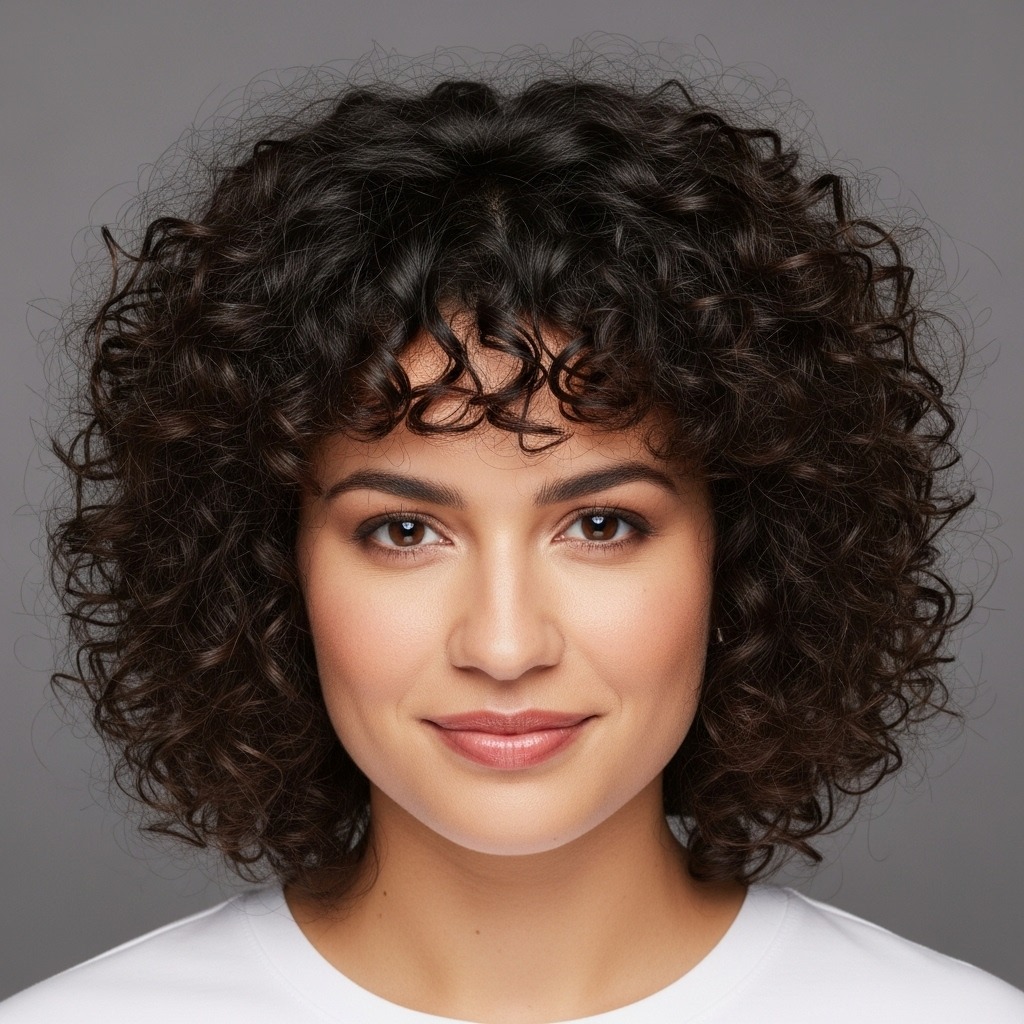 Natural Shoulder Length Curly Hair